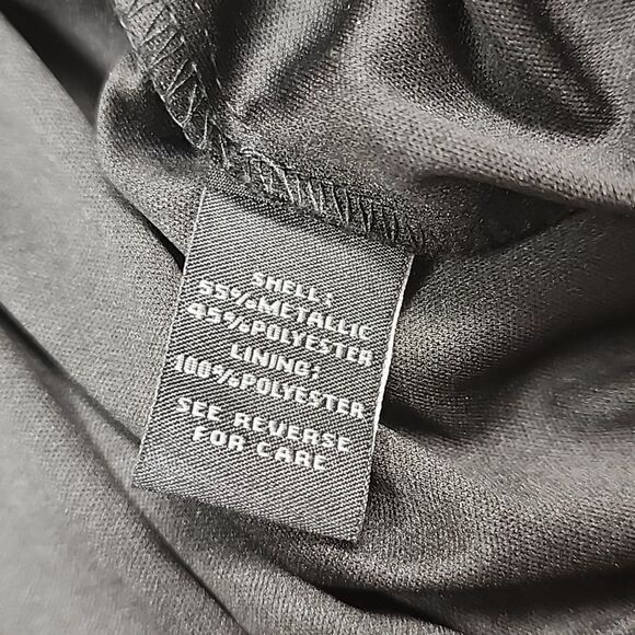 Metallic Gold Top with Puffed Sleeves and Tie Chiffon - Picture 9 of 9